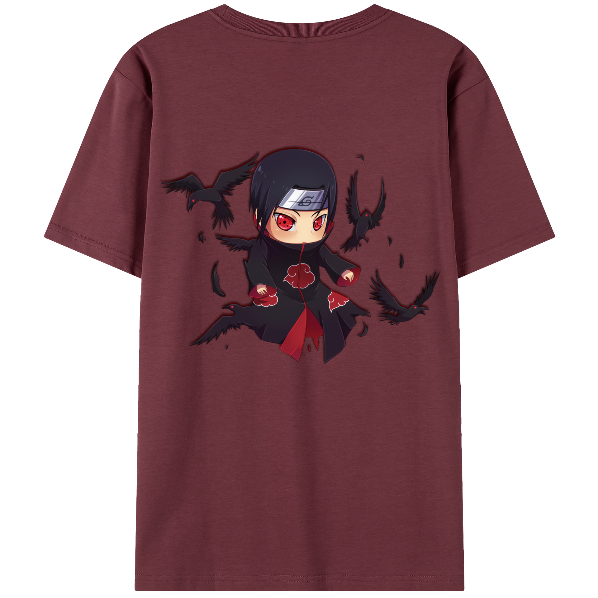 （画像用） NARUTO -ナルト- うちは イタチ Uchiha Itachi 綿100％半袖Tシャツ（背面プリント）